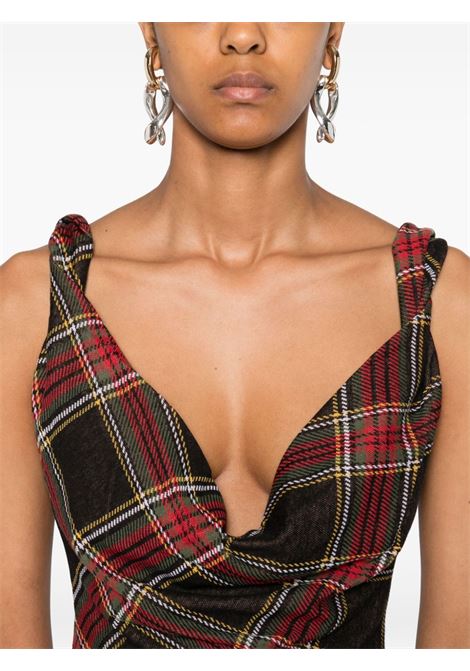 anna pencil dress woman red and green VIVIENNE WESTWOOD | 1601004T-J009TN204